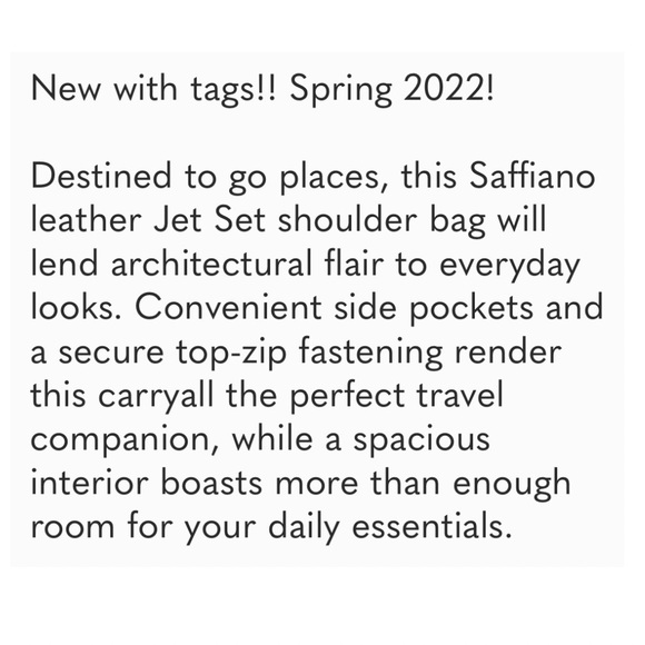 Michael Kors Jet Set Large Saffiano Tan Leather Shoulder Bag - Picture 4 of 8